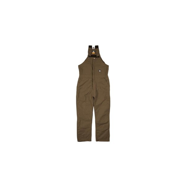 Berne Heritage Insulated Bib Overall, Bark - 2XL B415BBS520